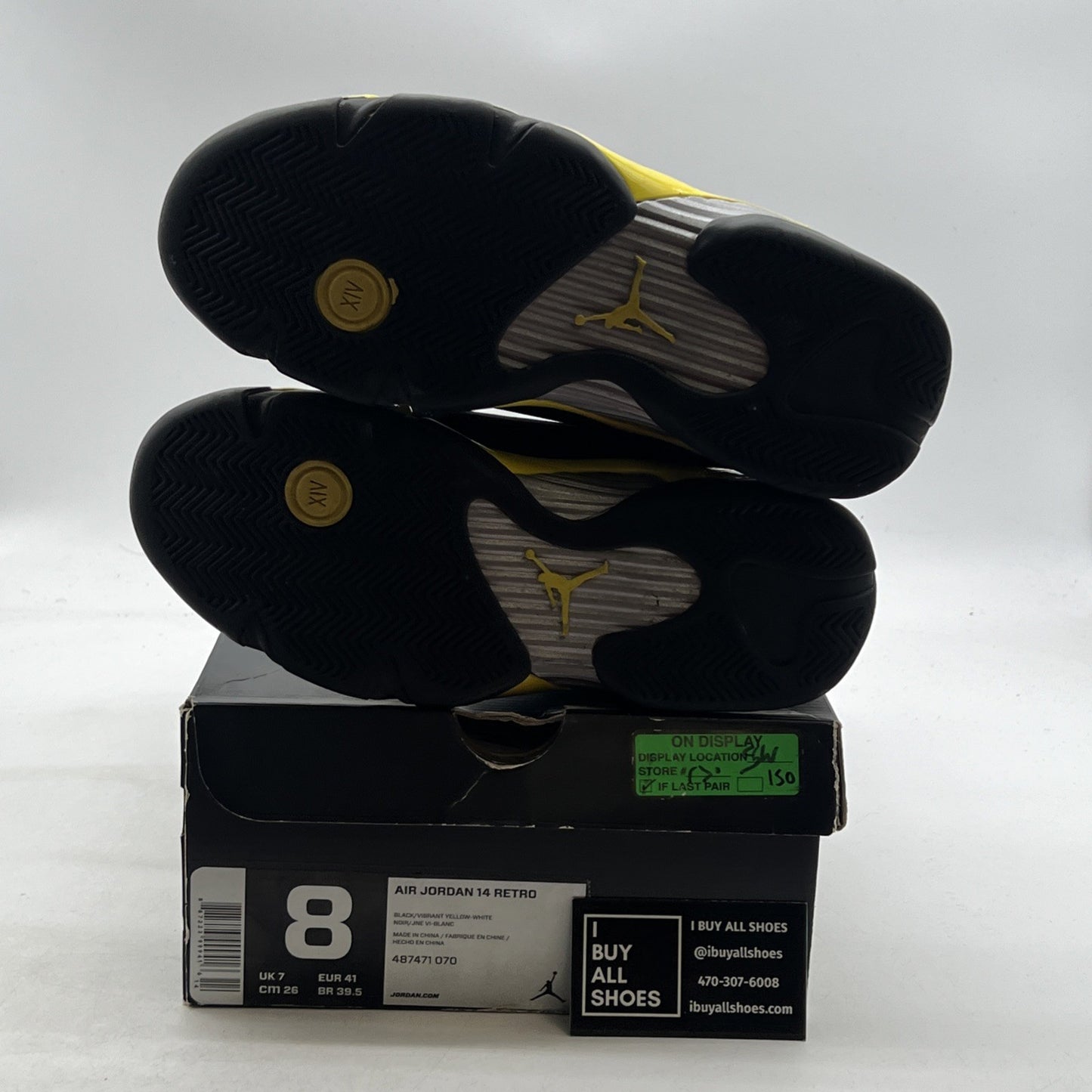 Size 8 - Air Jordan 14 Retro Thunder (487471-070)