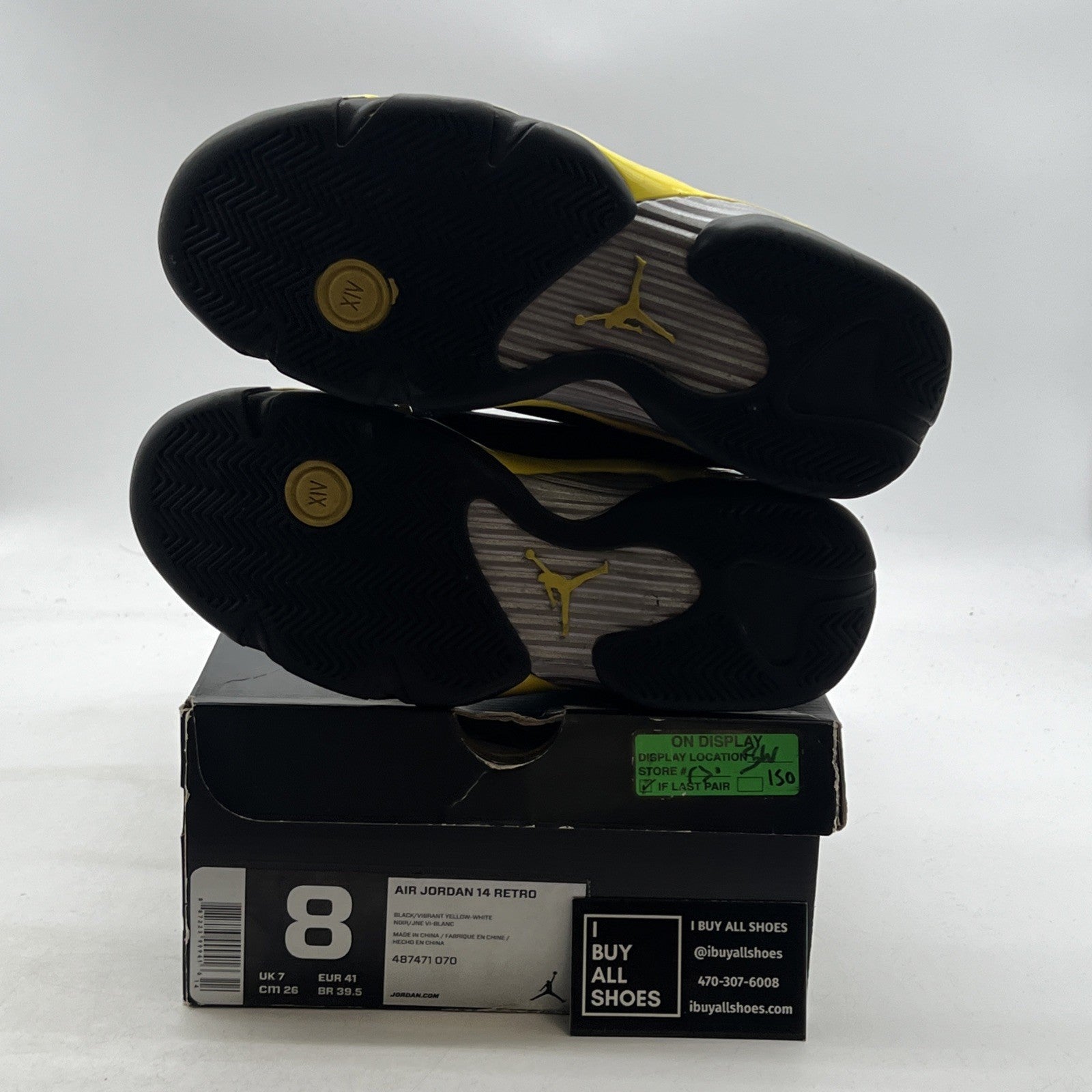Size 8 - Air Jordan 14 Retro Thunder (487471-070)