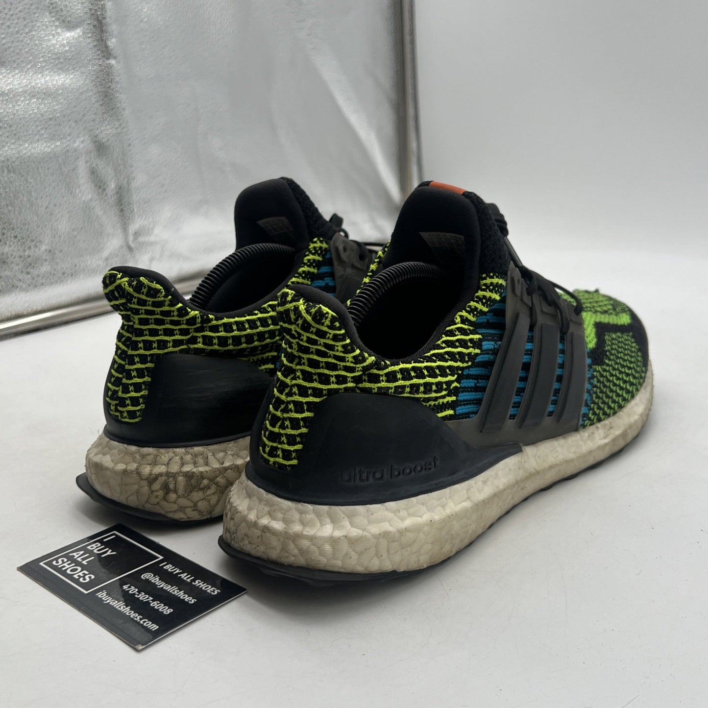 Size 10 - adidas UltraBoost 5.0 DNA Black Team Solar Green (GX4103)