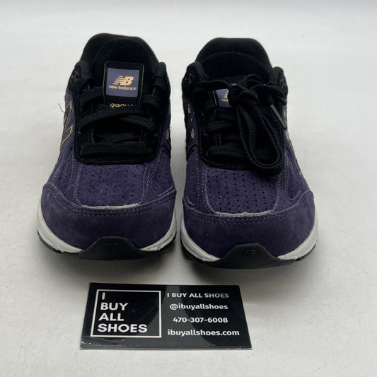 Size 2 - New Balance 990v4 Black/Purple Suede - (KJ990B4G)