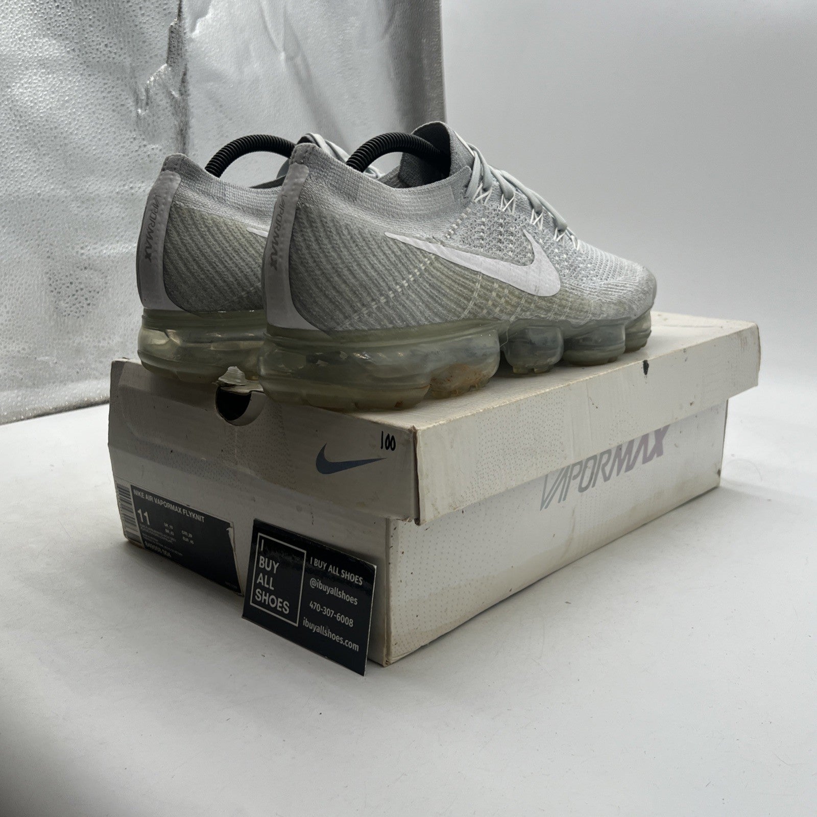 Size 11 - Nike Air VaporMax Pure Platinum (849558-004)