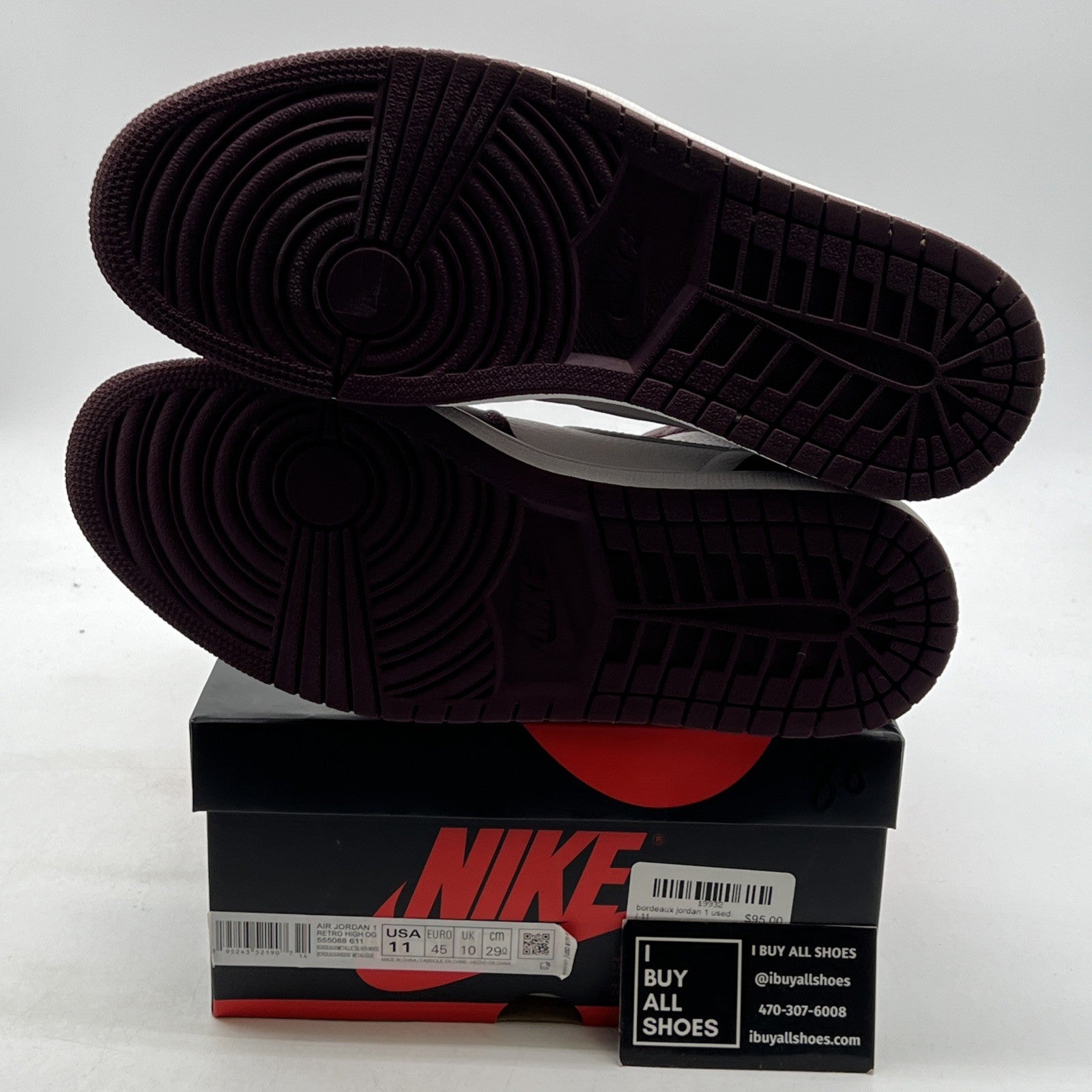 Size 11 - Air Jordan 1 Retro High OG Bordeaux (555088-611)