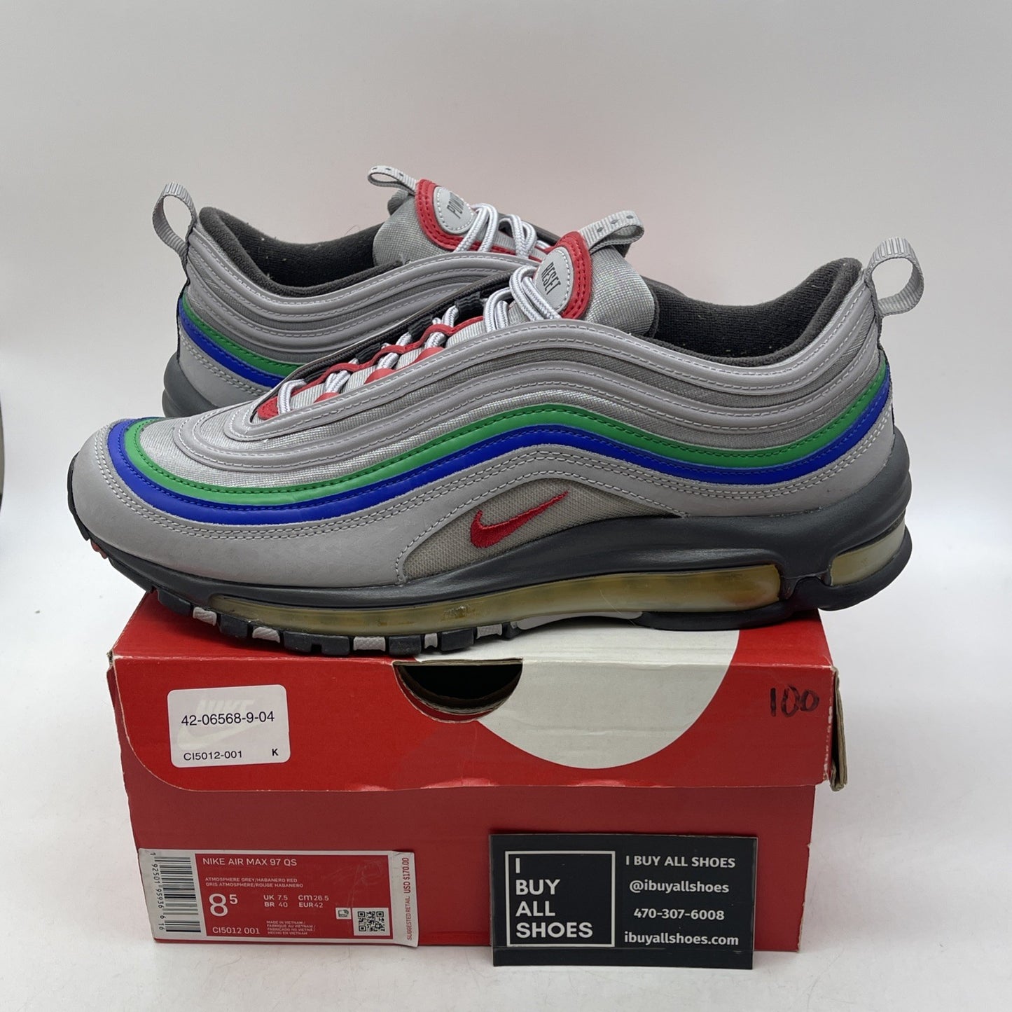 Size 8.5 - Nike Air Max 97 Nintendo 64 (CI5012-001)