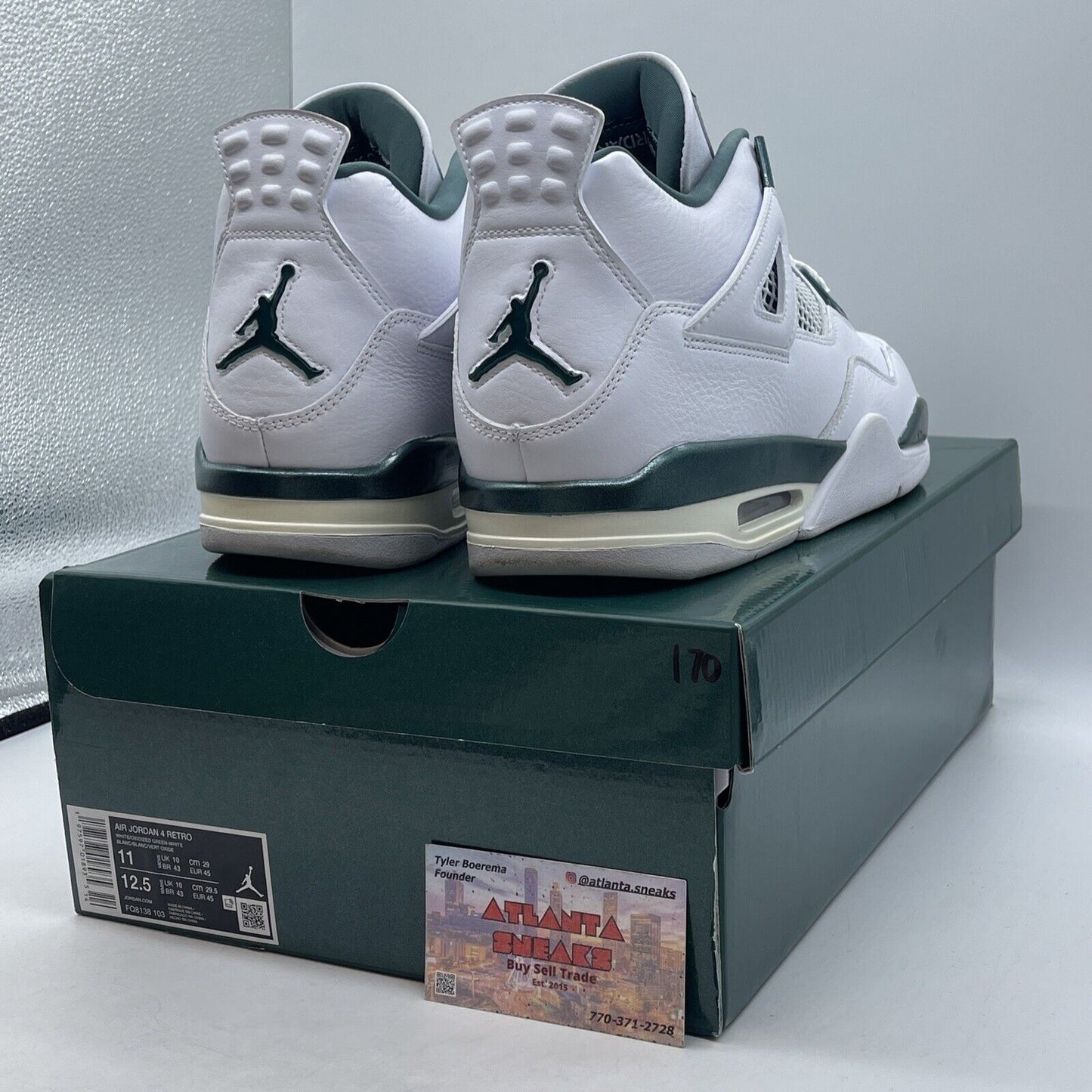 Size 11 - Air Jordan 4 Retro Oxidized Green White Leather (FQ8138-103)