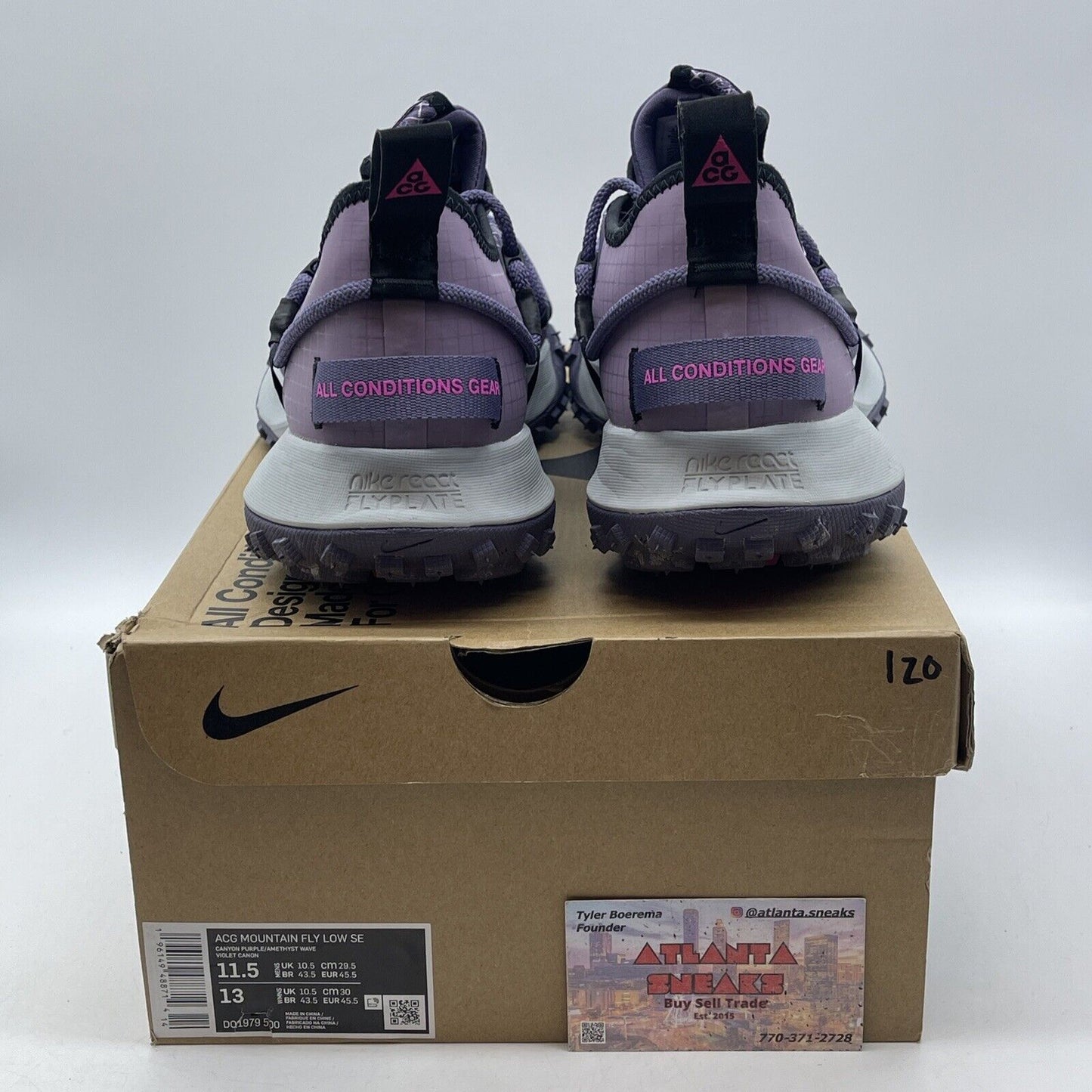 Size 11.5 - Nike ACG Mountain Fly SE Low Canyon Purple Grey Suede (DO1979-500)