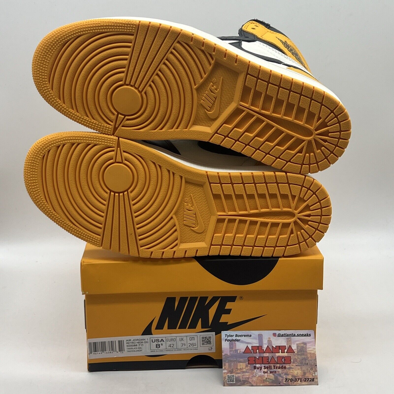 Size 8.5 - Jordan 1 Retro OG High Yellow Toe Brand New Og All