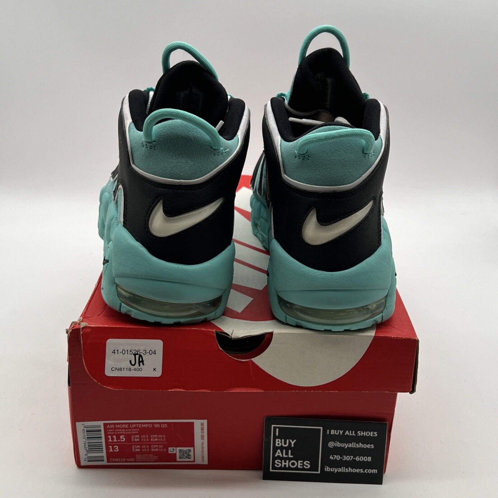 Size 11.5 - Nike Air More Uptempo '96 QS Light Aqua (CN8118-400)
