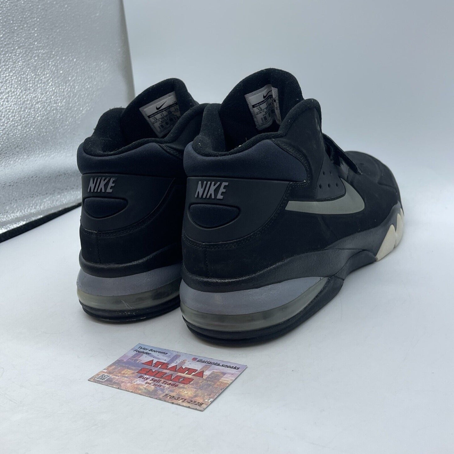 Size 12 - Nike Air Force Max 2013 Black Cool Grey Suede Leather (555105-002)