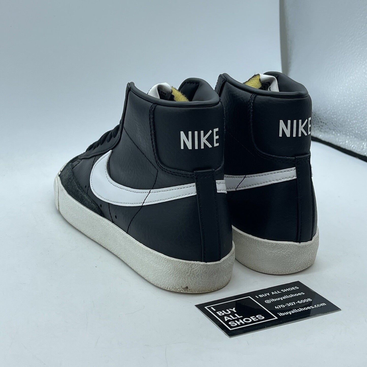 Size 8 - Nike Blazer '77 Vintage Mid Black Sail White Leather (BQ6806-002)