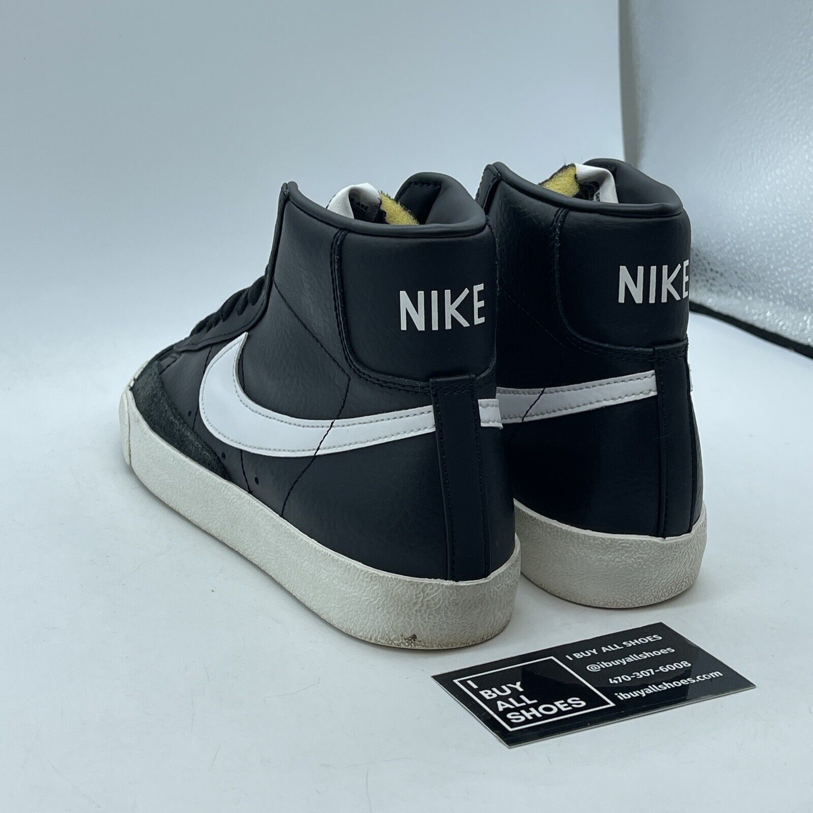 Size 8 - Nike Blazer '77 Vintage Mid Black Sail White Leather (BQ6806-002)