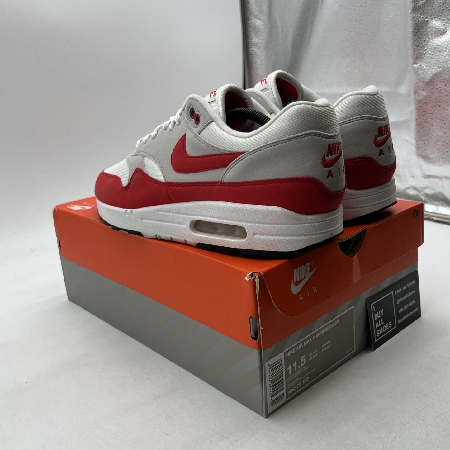 Size 11.5 - Nike Air Max 1 OG Anniversary 2017 Re-Release Red (908375-103)
