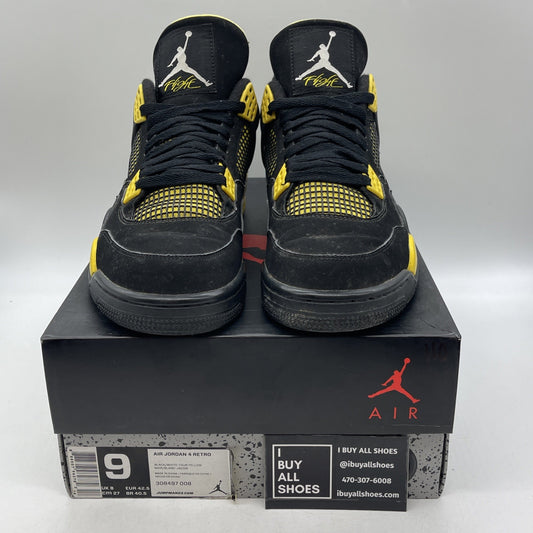 Size 9 - Air Jordan 4 Retro Low Thunder (308497-008)