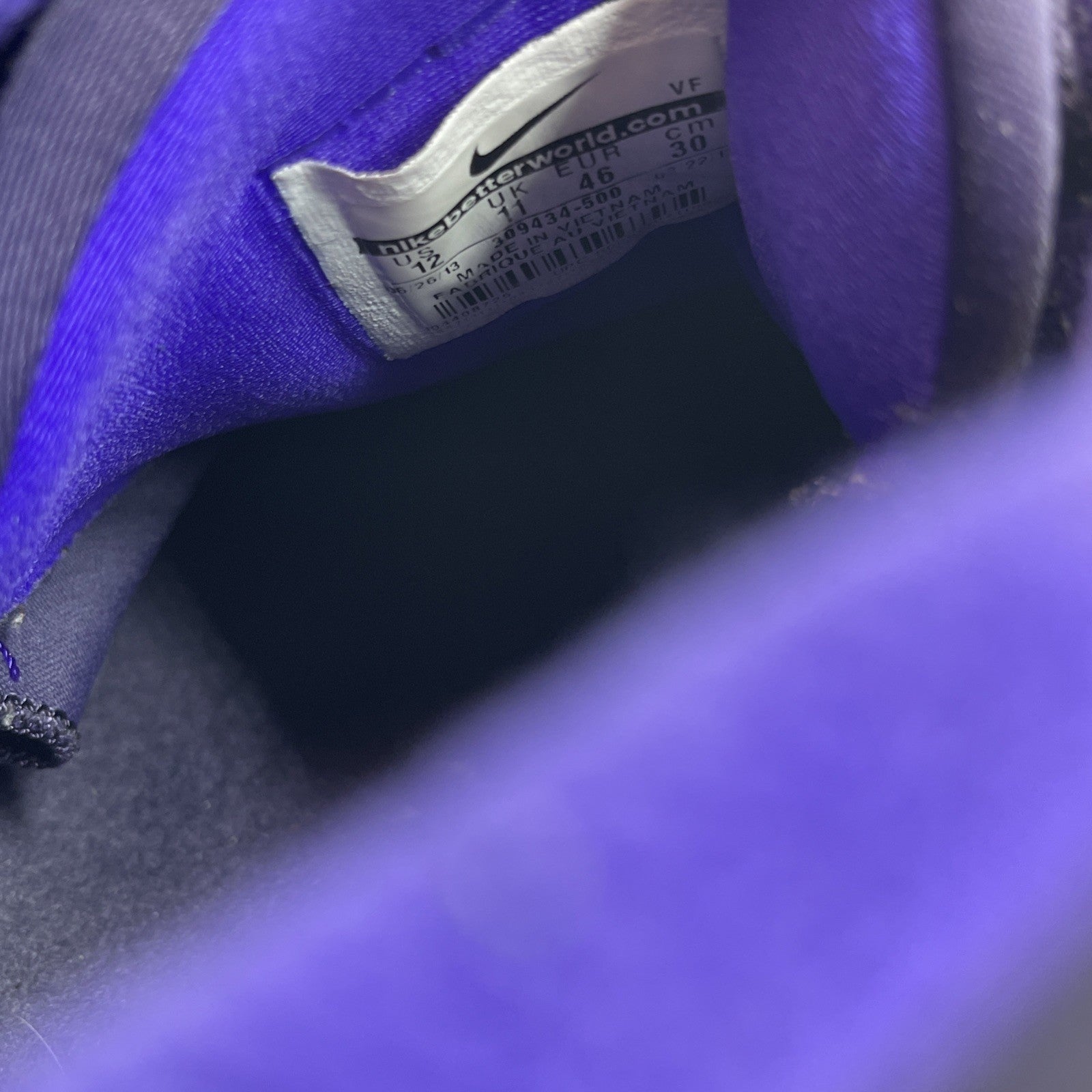Size 12 - Nike Air Diamond Turf Purple Dynasty Suede Leather (309434-500)