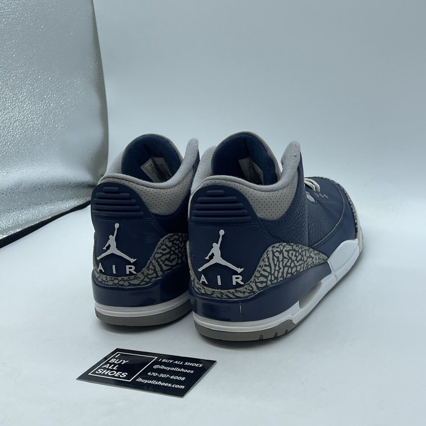 Size 9 - Jordan 3 Retro Blue Grey White Suede Leather (CT8532-401)