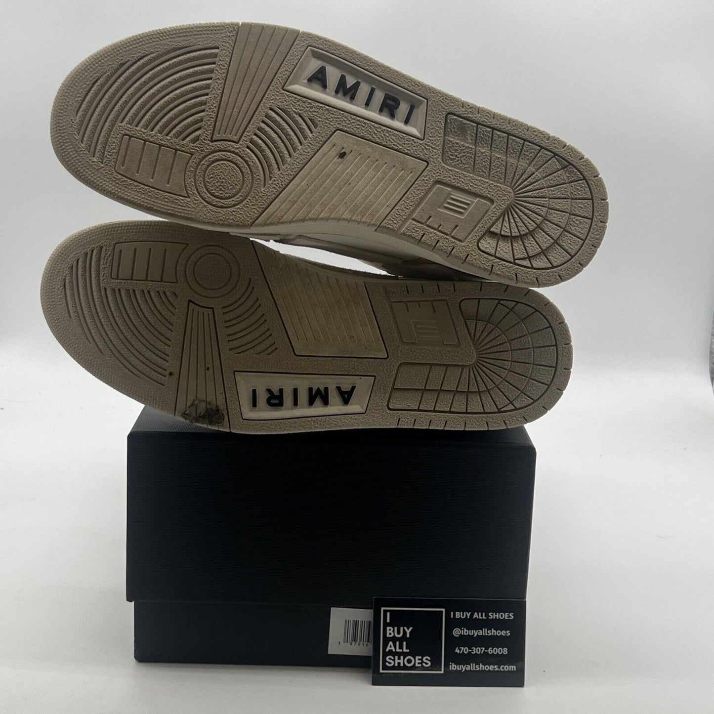 Size 11 - Amiri Skel Top Low Cream Beige And White