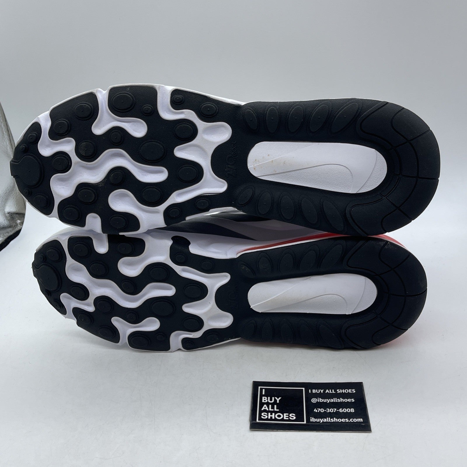 Size 14 - Nike Air Max 270 React White Crimson Black (CT1280-100)