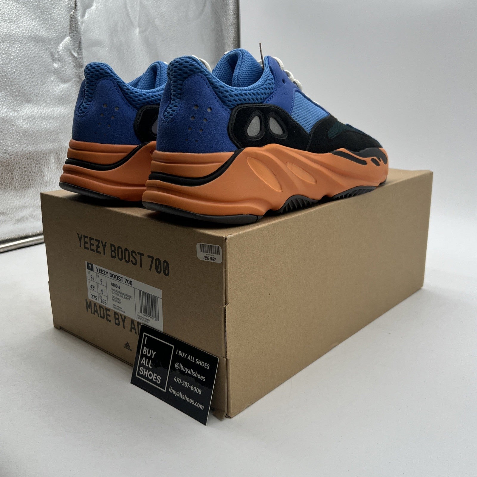 Size 9.5 - adidas Yeezy Boost 700 Bright Blue (GZ0541)