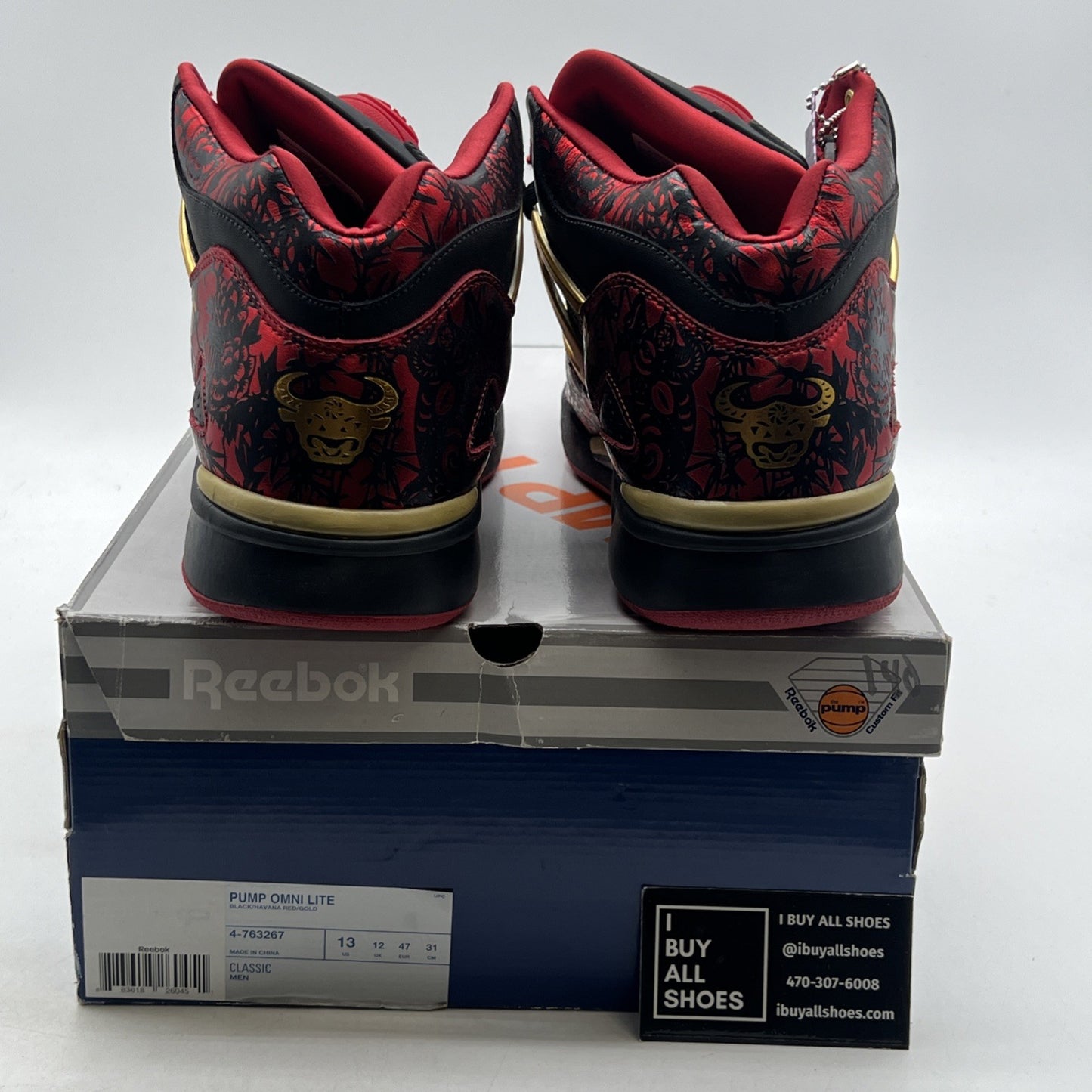 Size 13 - Reebok Pump Omni Lite Year of the Ox Edition Black (4-763267)