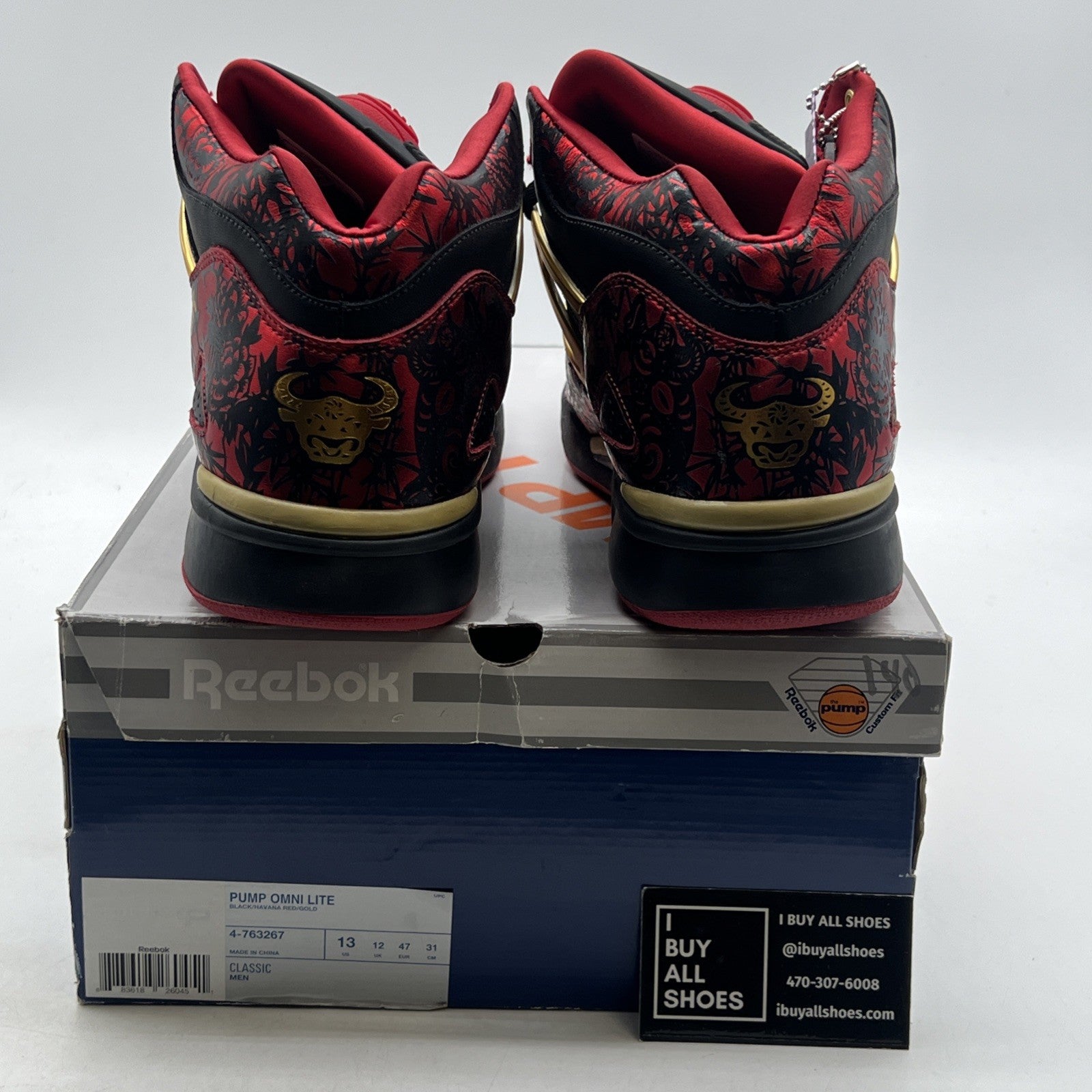 Size 13 - Reebok Pump Omni Lite Year of the Ox Edition Black (4-763267)
