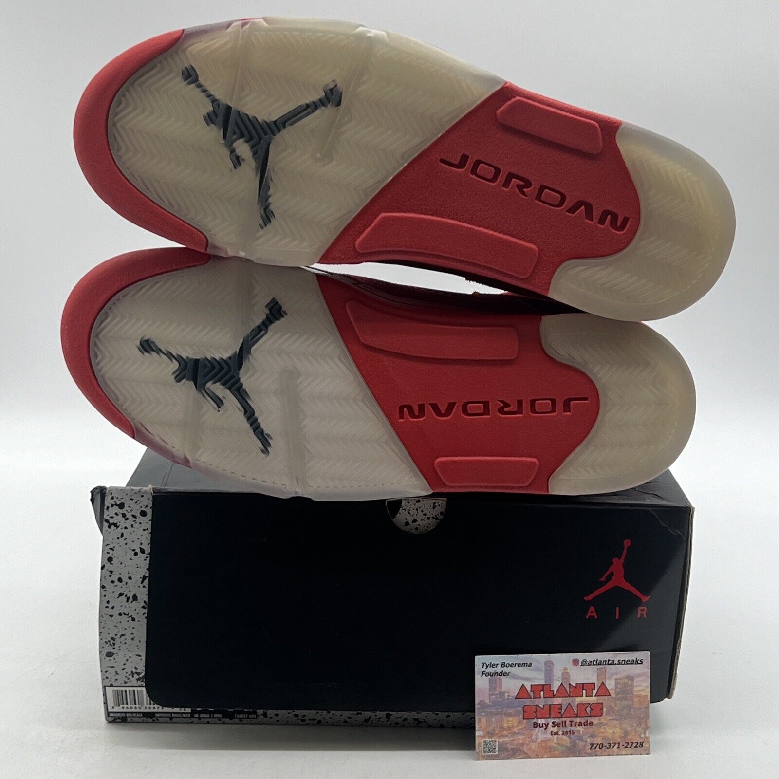 Size 11.5 - Air Jordan 5 Retro Red Suede Black Grey Suede (136027-602)