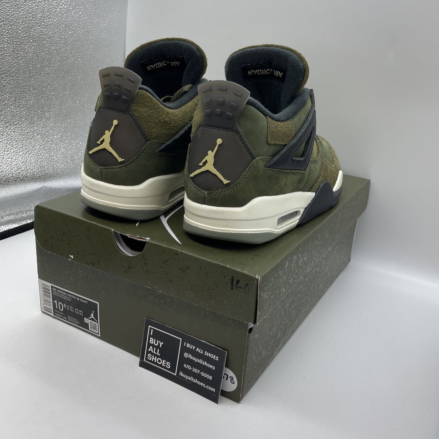 Size 10.5 - Air Jordan 4 SE Retro Low Craft - Olive (FB9927-200)