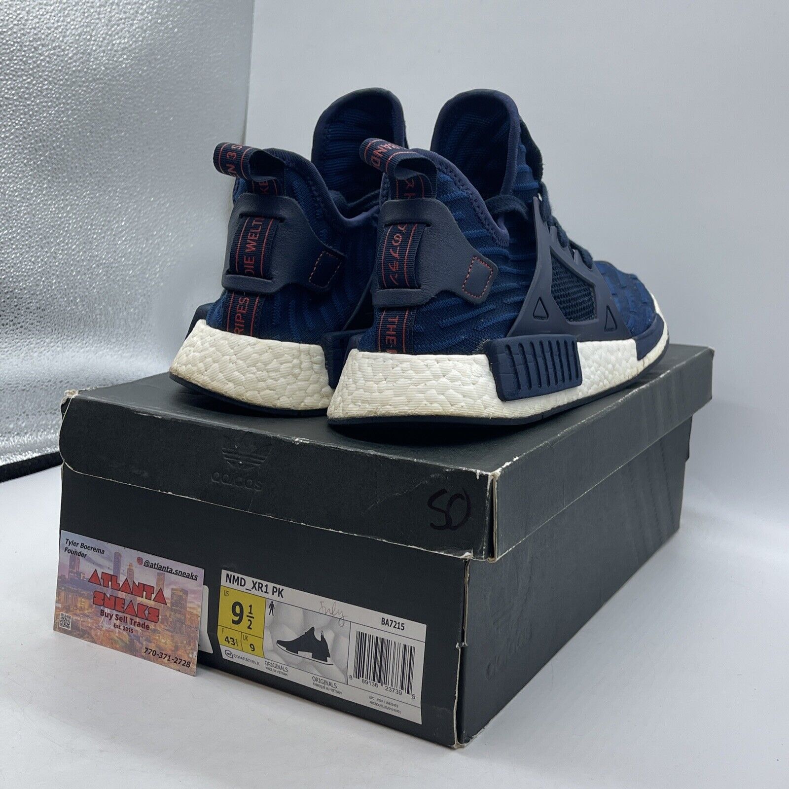 Size 9.5 - adidas NMD_XR1 PK Collegiate Navy Blue White Red Suede (BA7215)