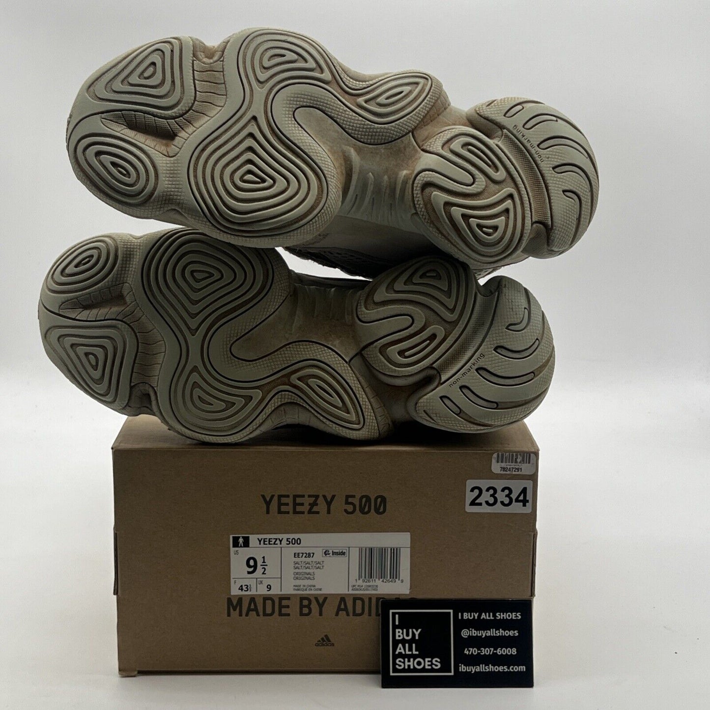 Size 9.5 - Adidas Yeezy 500 Salt (EE7287)