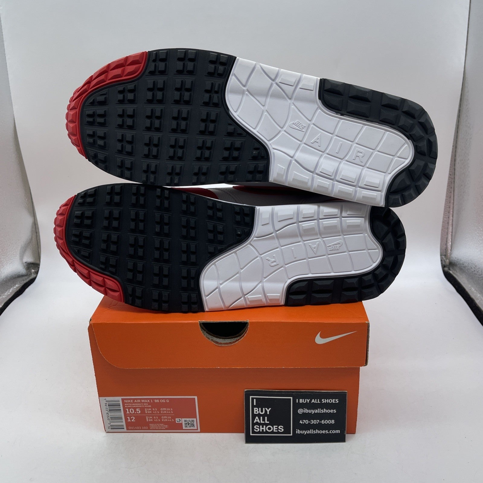 Size 10.5 - Nike Air Max 1 '86 OG Golf Big Bubble Red (DV1403-160)