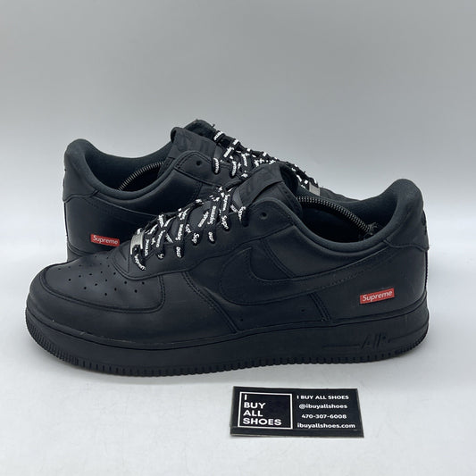 Size 12 - Nike Air Force 1 Low x Supreme Box Logo - Black (CU9225-001)