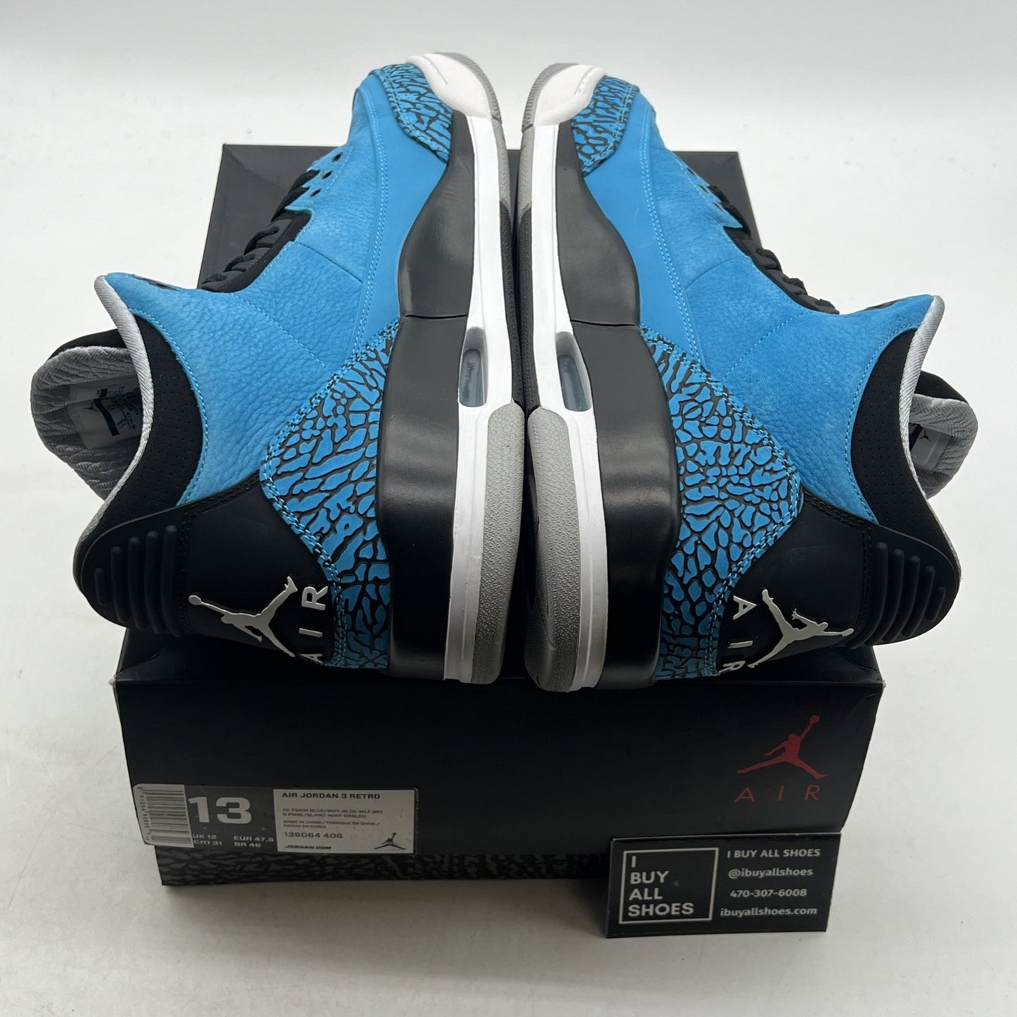 Size 13 - Air Jordan 3 Retro Powder Blue (136064-406)