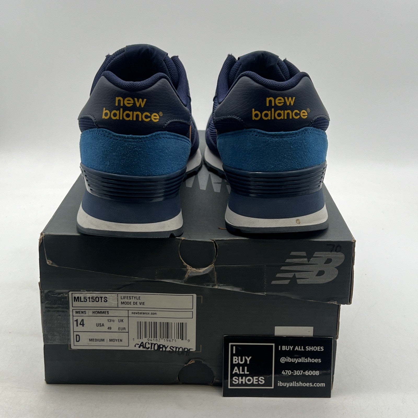 Size 14 - New Balance 515 D Classics Lifestyle Shoes Navy Blue (ML5150TS)