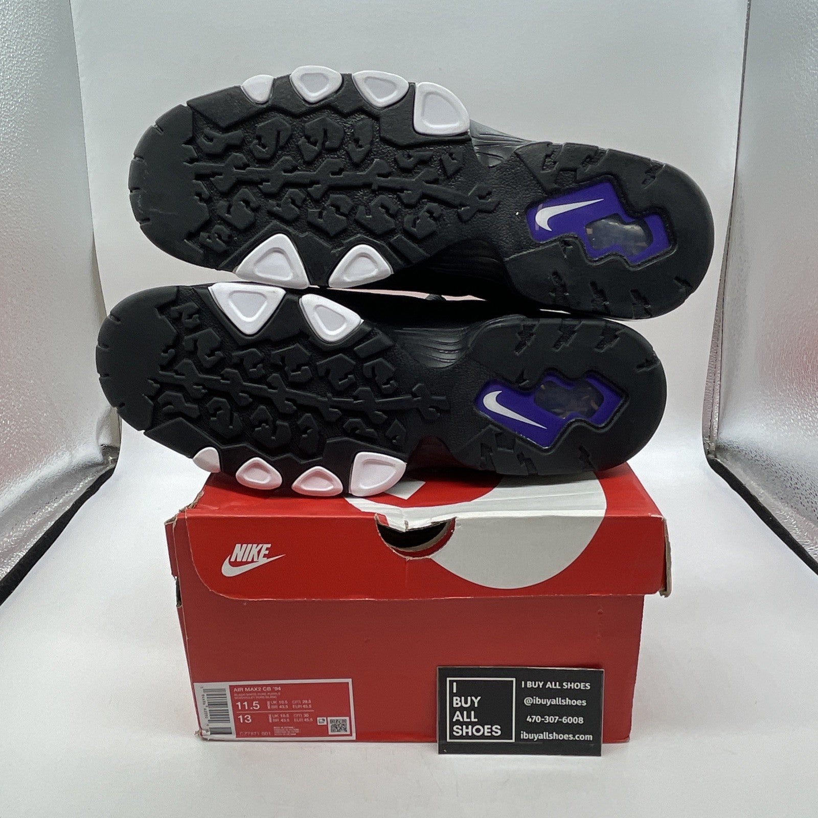 Size 11.5 - Nike Air Max 2 CB 94 Retro 2020 Black Purple (CZ7871–001)