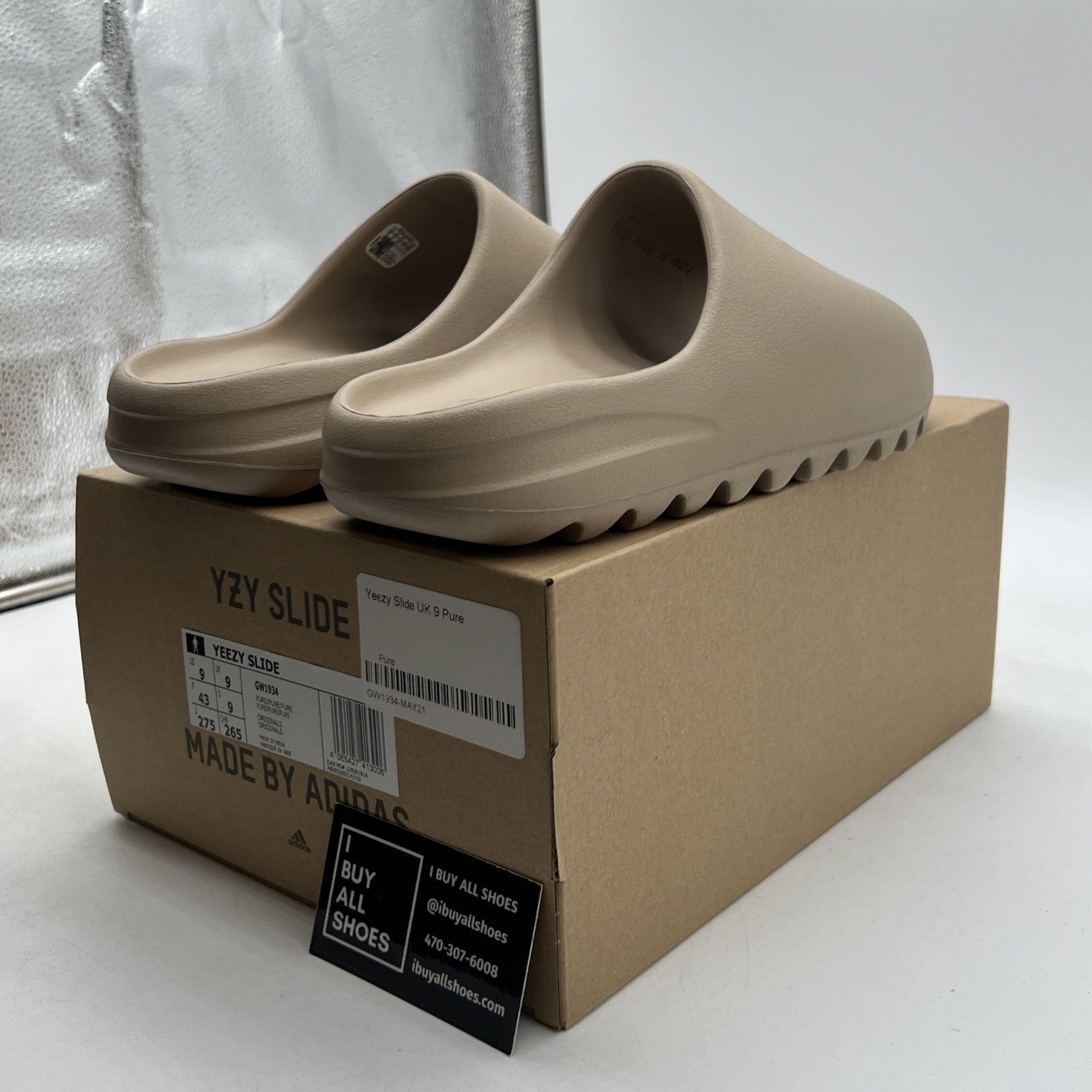 Size 9 - Adidas Yeezy Slide Pure Beige Tan (GW1934)