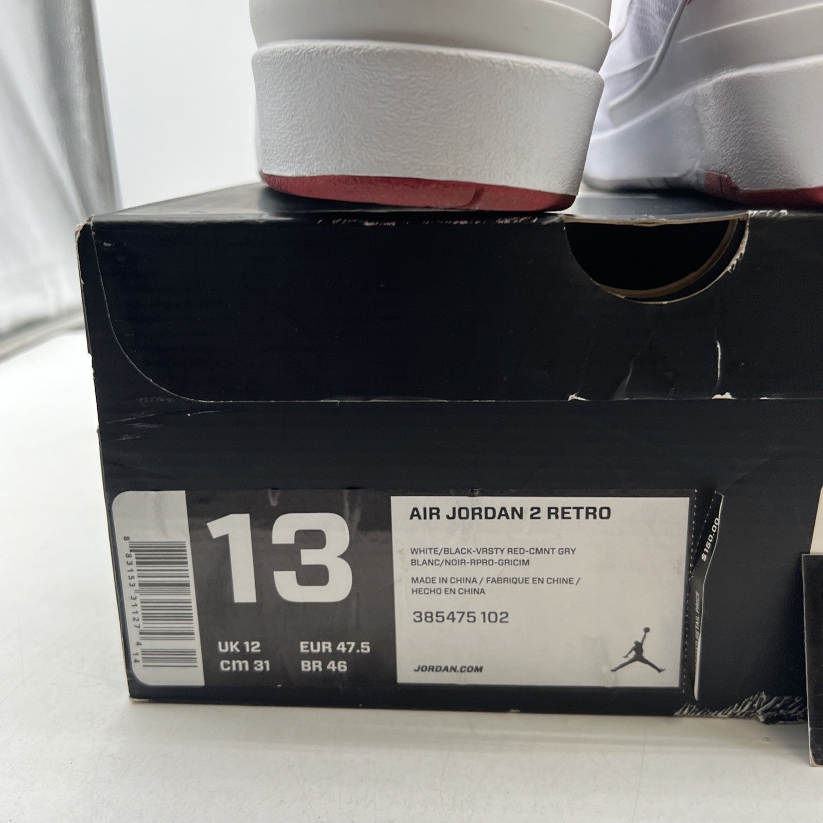 Size 13 - Air Jordan 2 Retro Chicago Home (385475-102)