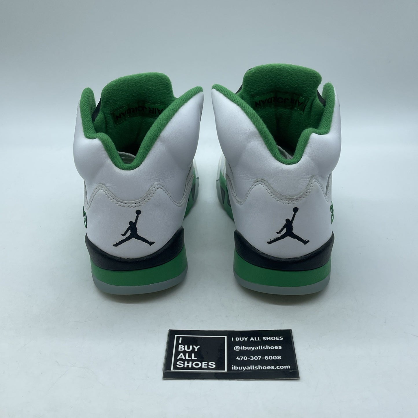 Size 8W - Air Jordan 5 Retro Lucky Green White Black Leather (DD9336-103)