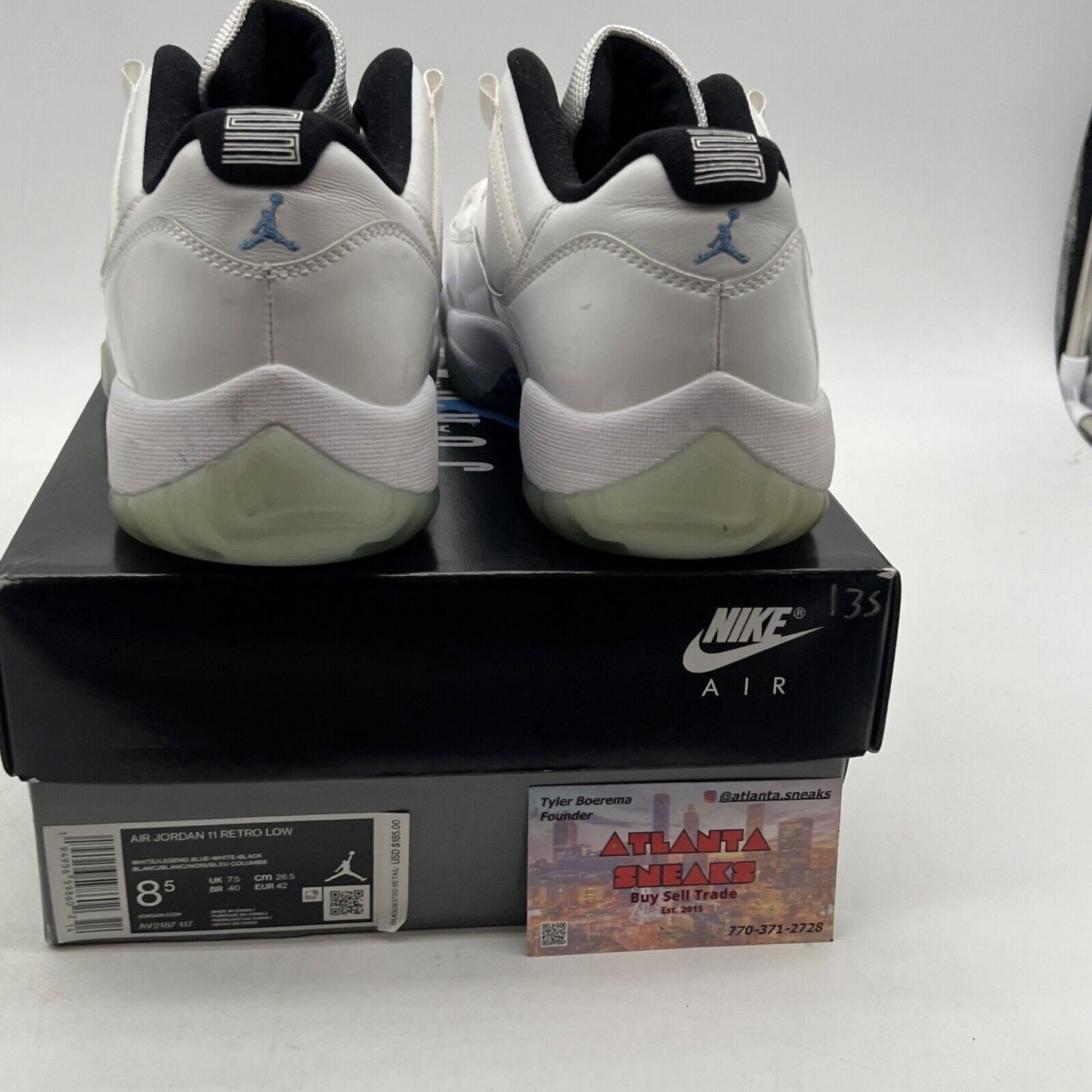 Size 8.5 - Jordan 11 Retro Low Legend Blue (AV2187-117)