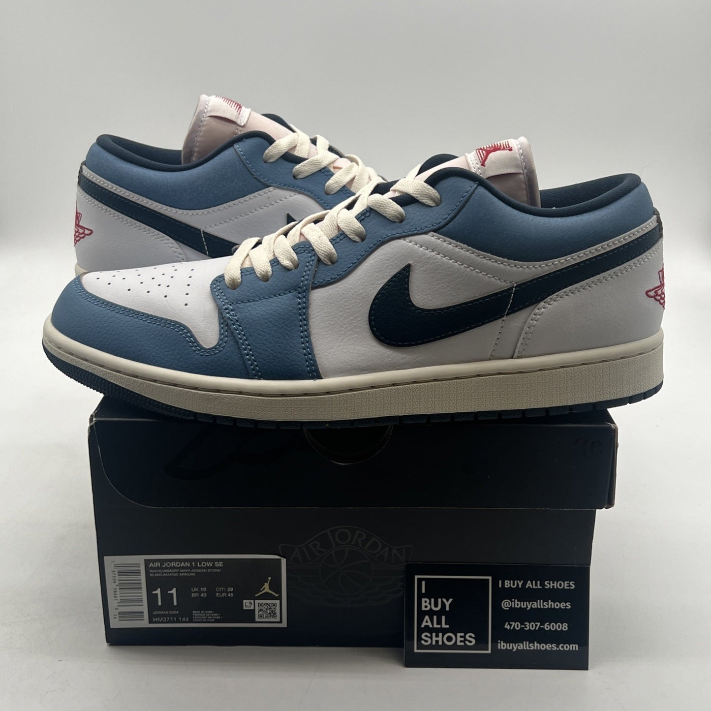 Size 11 - Air Jordan 1 SE Low Motion Pack Armory Blue (HM3711-144)