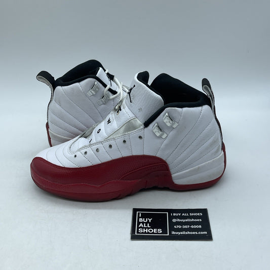 Size 4.5Y (GS) - Air Jordan 12 Retro Mid Cherry White Leather (153265-116)