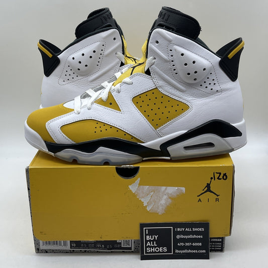 Size 10 - Air Jordan 6 Retro Yellow Ochre White Suede Leather (CT8529-170)