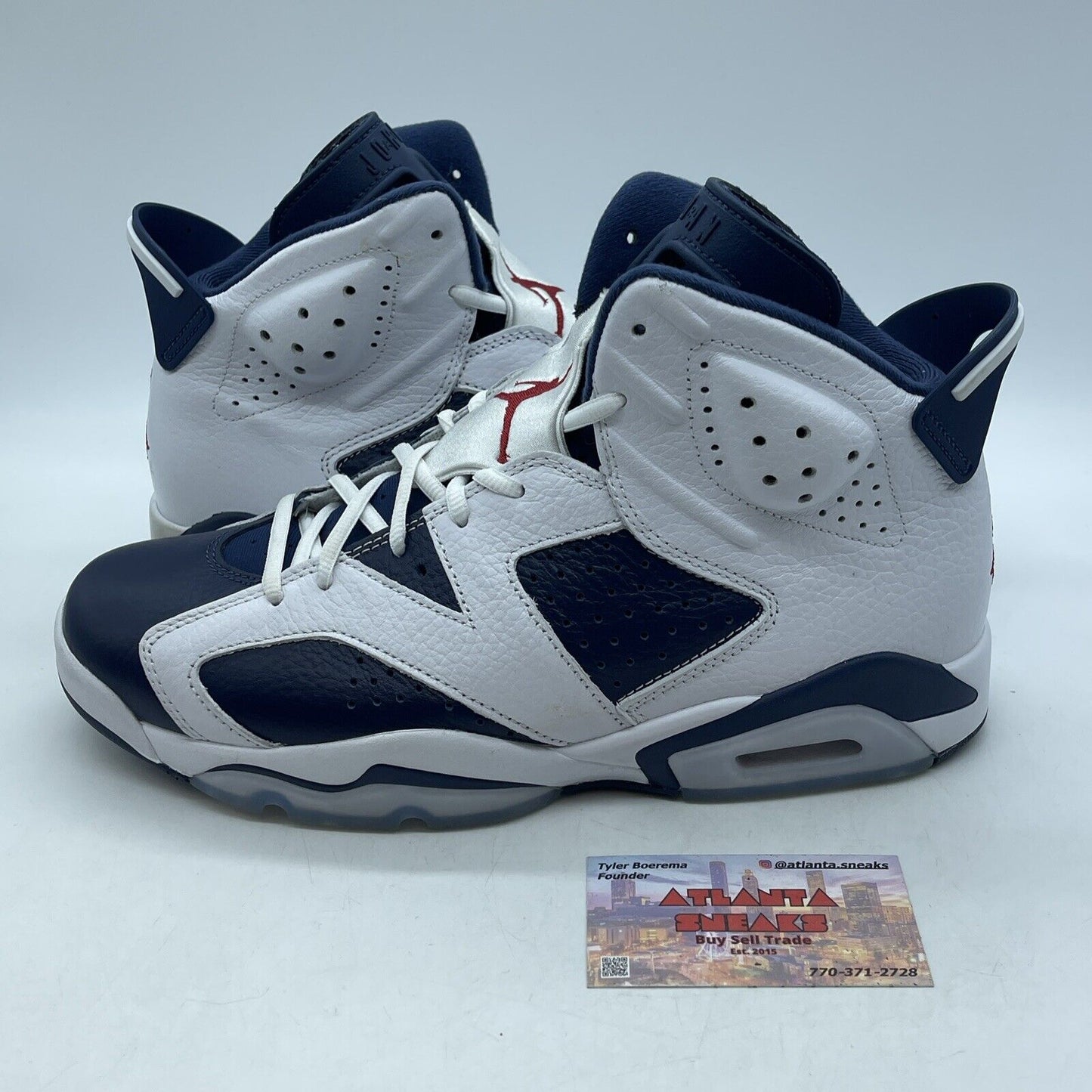 Size 10 - Air Jordan 6 Retro 2024 Olympic Blue White Leather (CT8529-164)