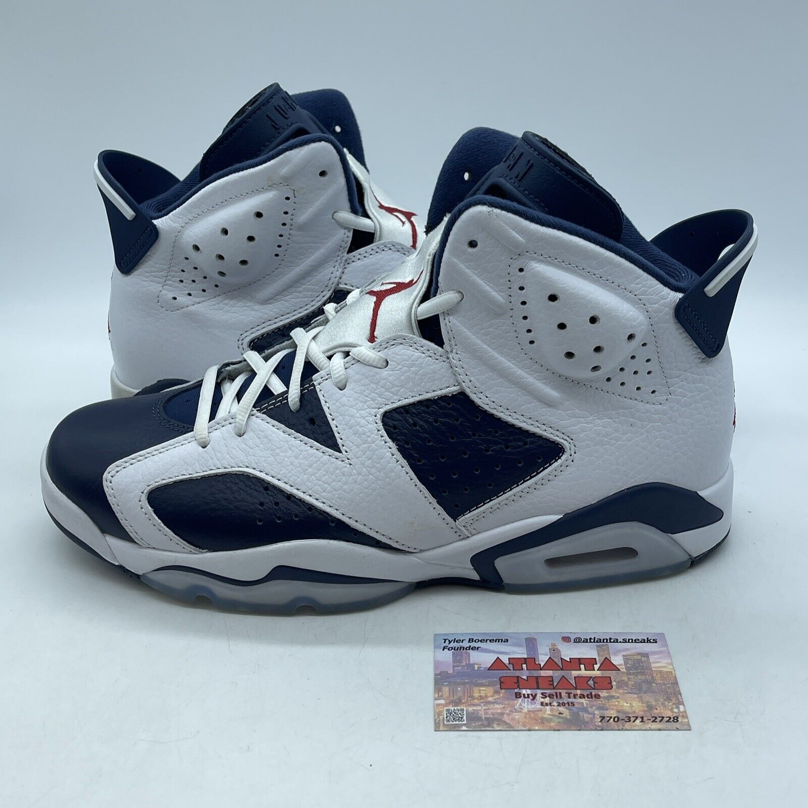 Size 10 - Air Jordan 6 Retro 2024 Olympic Blue White Leather (CT8529-164)