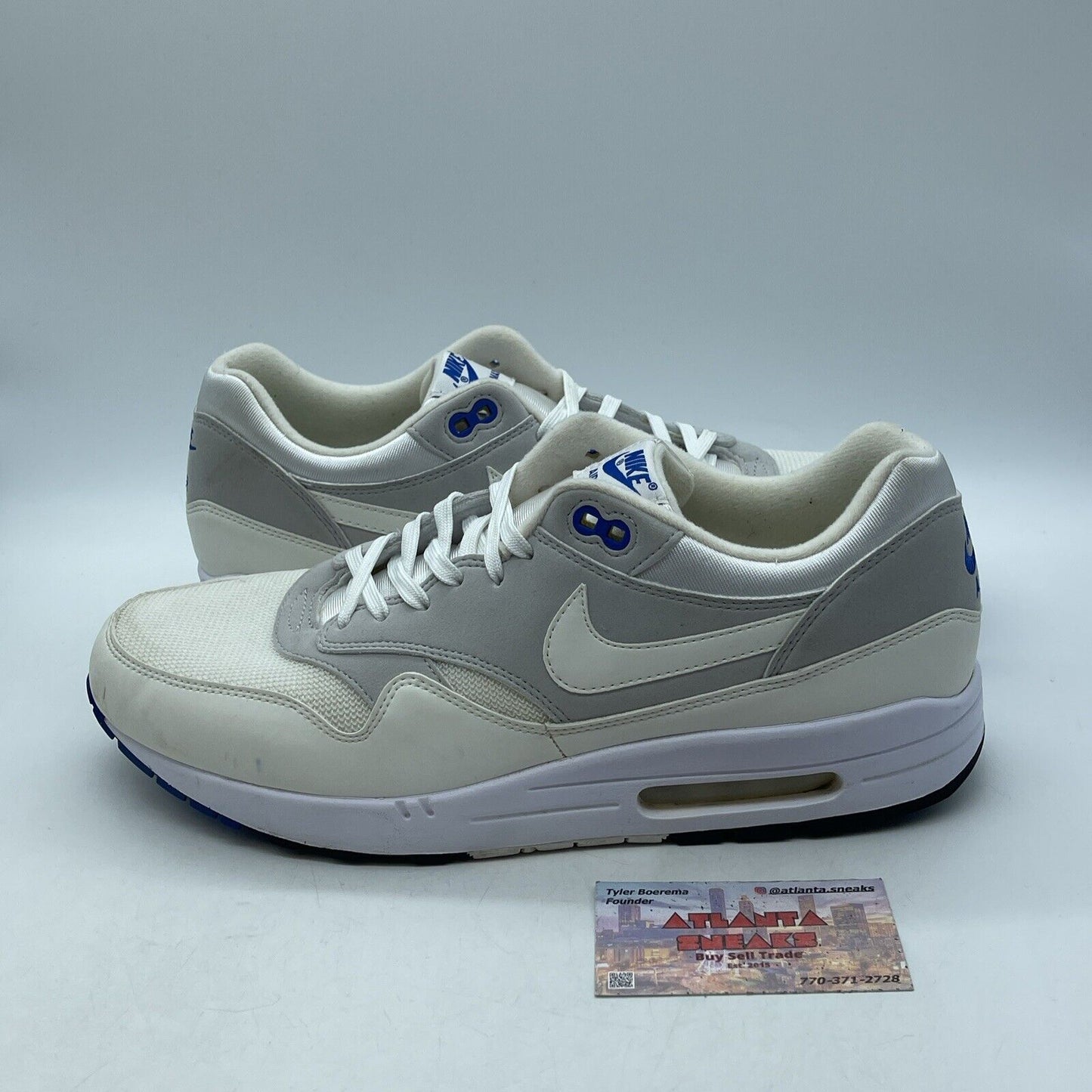 Size 12 - Nike Air Max 1 CX Color Change White Grey Suede Leather (811373-100)