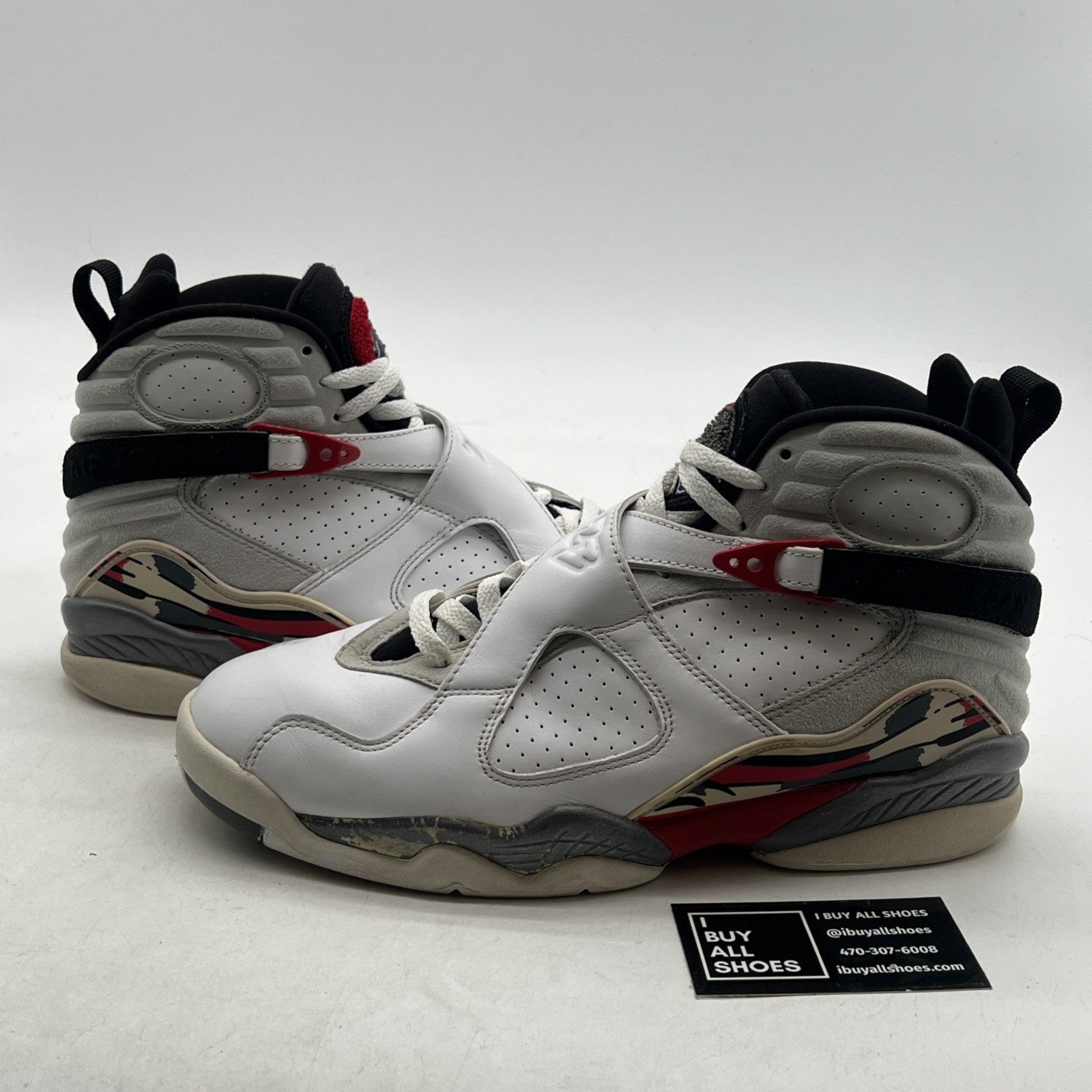 Size 9.5 - Air Jordan 8 Retro White 2013 (305381-103)