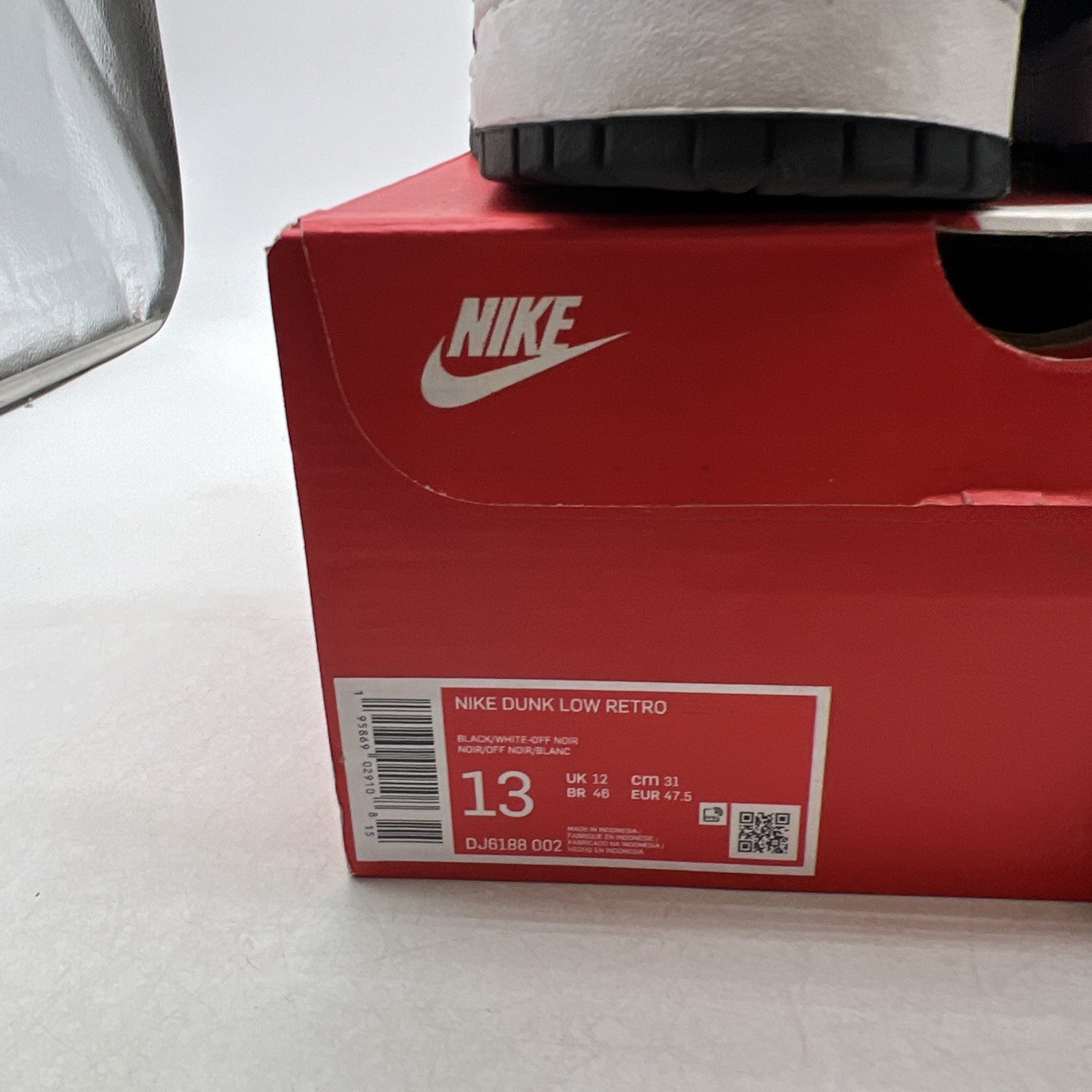 Size 13 - Nike Dunk Low Black Panda (DJ6188-002)