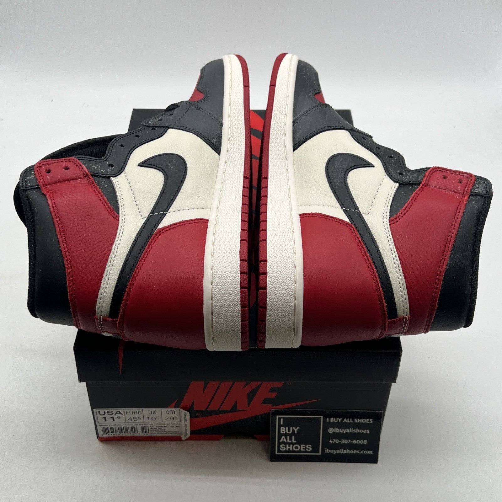 Size 11.5 - Air Jordan 1 Retro OG High Bred Toe (555088-610)