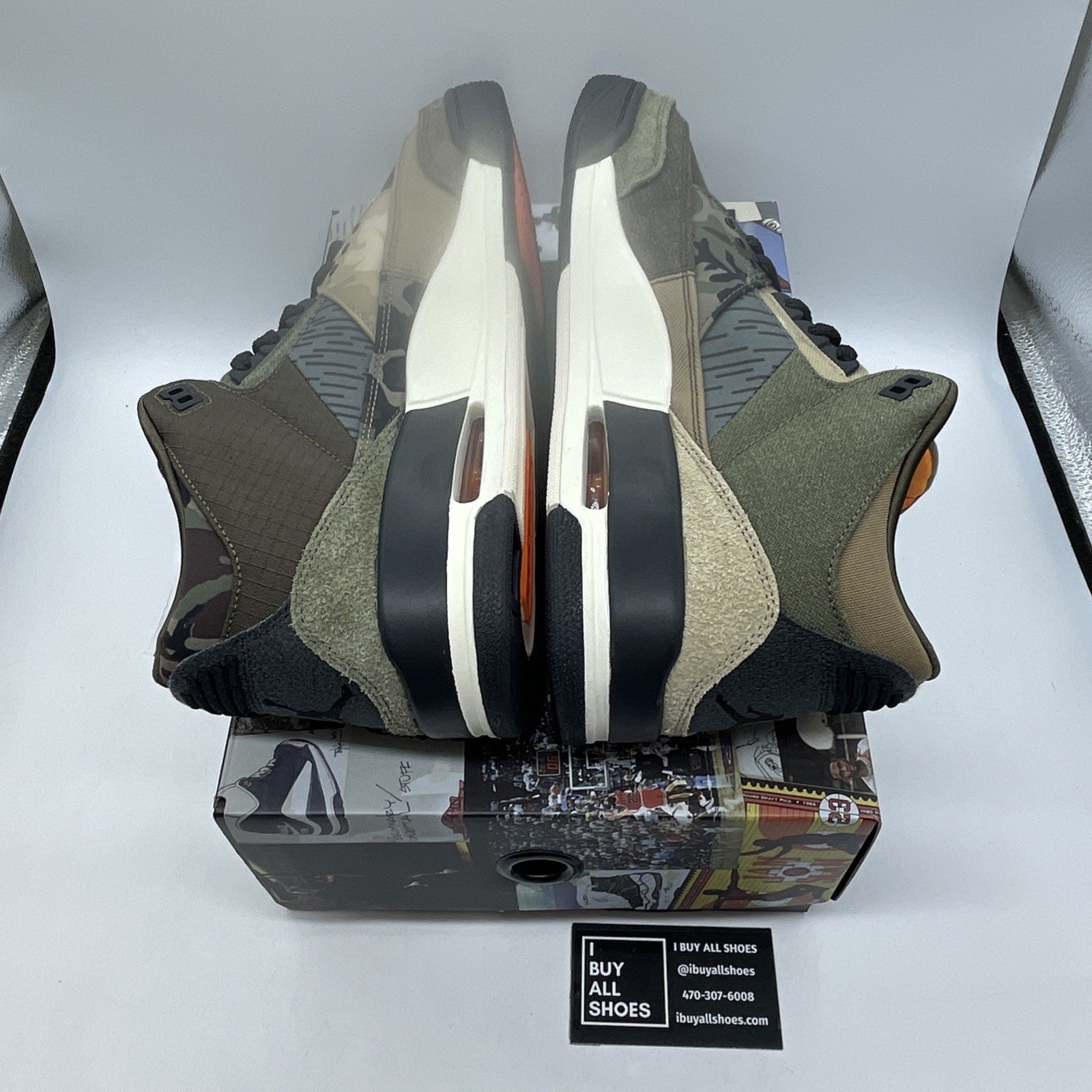 Size 10 - Jordan 3 Retro Patchwork 2021 Black Green Suede (DO1830-200)