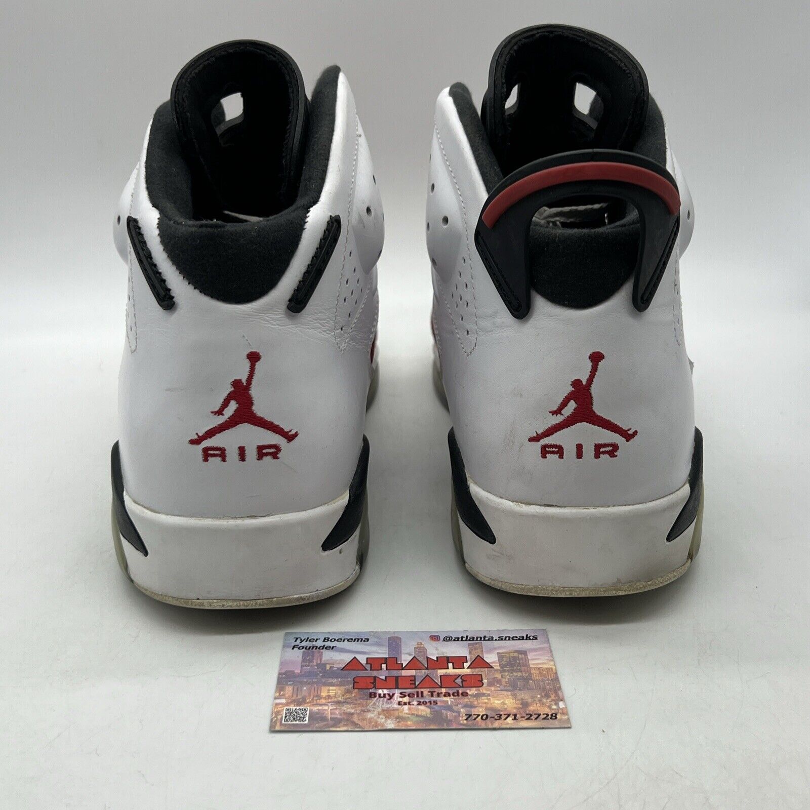 Size 13 - Air Jordan 6 Retro 2014 Carmine Red White Black Suede (384664-160)