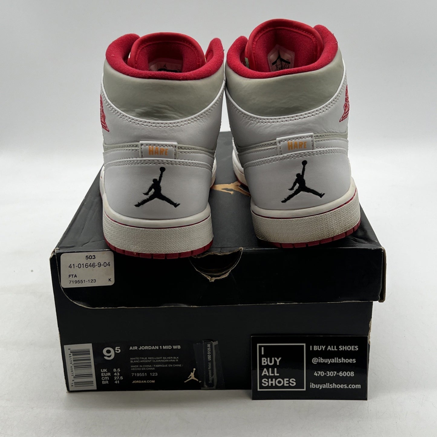 Size 9.5 - Air Jordan 1 2015 Mid Hare (719551-123)