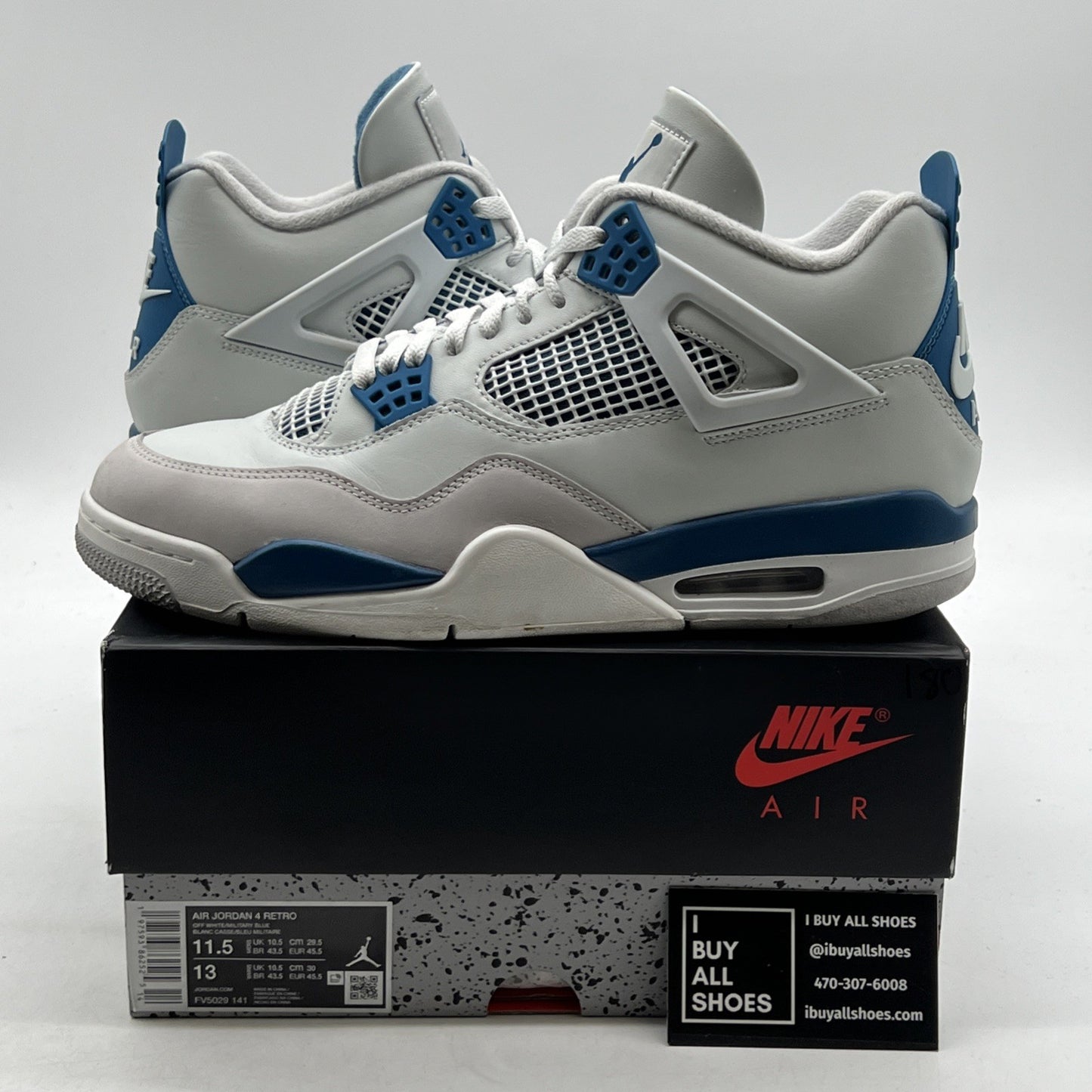 Size 11.5 - Air Jordan 4 Retro 2024 Military Blue (FV5029-141)