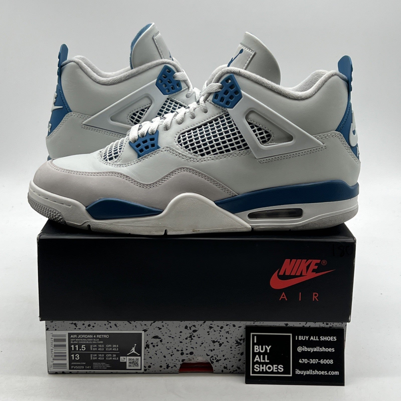 Size 11.5 - Air Jordan 4 Retro 2024 Military Blue (FV5029-141)